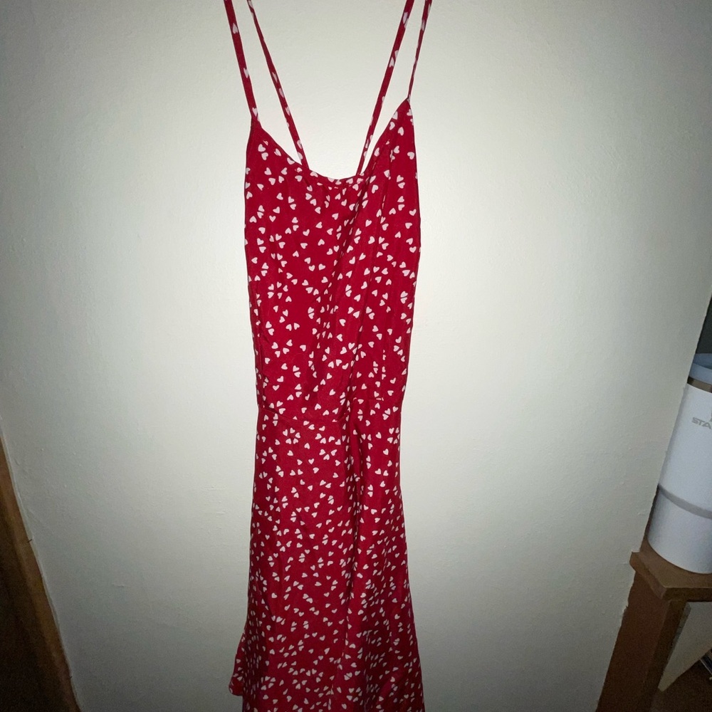Red Heart Pattern Dress - Picture 2 of 3